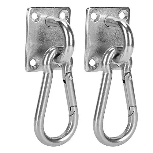 Produktbild: Akozon Premium 304 Edelstahl Dachhalterung Yoga-Hängeplattenring, Hängematten-Sandsäcke-Schaukelhaken für Hängematten, Sandsäcke, Yoga-Ausrüstung, Schaukeln – Einfache