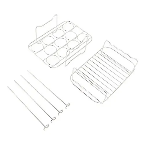 Produktbild: Edelstahl-Eierfritteusen-Dampfgarer-Set, Grillspieß, sicher für Lebensmittel