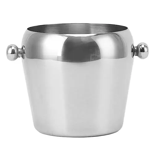 Produktbild: Edelstahl-Eiskübel, Champagner-Eiskübel, Weinkühler, Getränkewanne mit glattem Griff für Zuhause, Bars, Partys (LTSQINSOp65HYY-11)