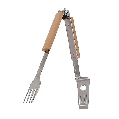 Produktbild: EDELSTAHL-GRILLSPACHTEL GABELZANGE LANGLEBIGES, MULTIFUNKTIONELLES BUFFET-CAMPING