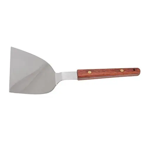 Produktbild: Edelstahl-Grillspatel mit Starkem Holzgriff, Multifunktionaler Grillspatel mit Holzgriff für Steak, Fisch, Knödel, Eier (105MM)