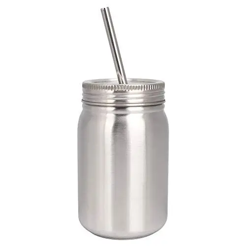 Produktbild: Edelstahl-Isolierbecher, Thermobecher, Outdoor-Wasserflasche mit Deckel, Strohhalm zum Klettern, Reiten