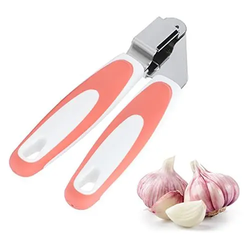 Produktbild: Edelstahl-Knoblauchpresse, Knoblauchwolf-Werkzeug für feinen Knoblauch, Knoblauchpresse, Edelstahl-Knoblauchbrecher mit weichem, leicht zu drückendem, ergonomischem Griff zum