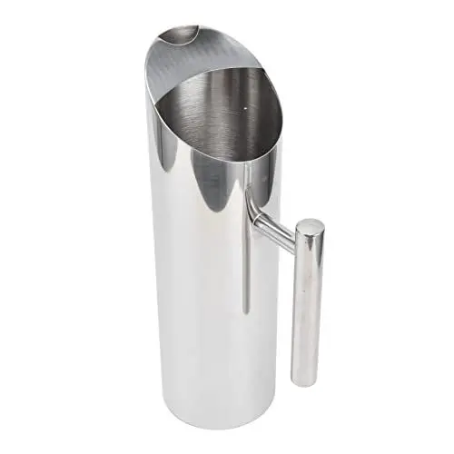Produktbild: Edelstahlkrug, Edelstahlkrug, Hitzebeständig, Stromlinienförmiger Edelstahl-Wasserkrug, Kaltbrühkrug, Großes Fassungsvermögen für Kaltes Wasser, Kräutertee, Kaffee, Fruchtsaft