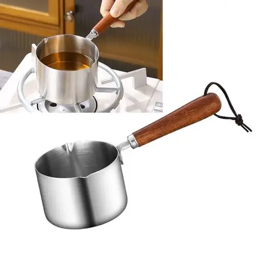 Produktbild: Edelstahl-Milchtopf, Boiler, Saucenpfanne, Tragbar, Multifunktional, Ölheizung für Outdoor, Camping, Wandern