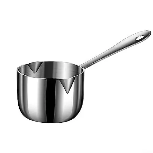 Produktbild: Edelstahl-Milchtopf, Topf, Soße, klein, Stielkasserolle, antihaftbeschichtet, 160 ml
