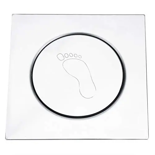 Produktbild: Edelstahl-Pedal-Bodenablauf für Badezimmer, Waschraum, Garage, Keller(4 inch-Bright)
