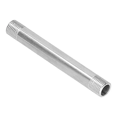 Produktbild: Edelstahlrohr – G1/4 Außengewinde, 10 cm, Edelstahl-Rohrverschraubungen, Gewinderohrverschraubung, Verbindungsstück, Sanitärbedarf