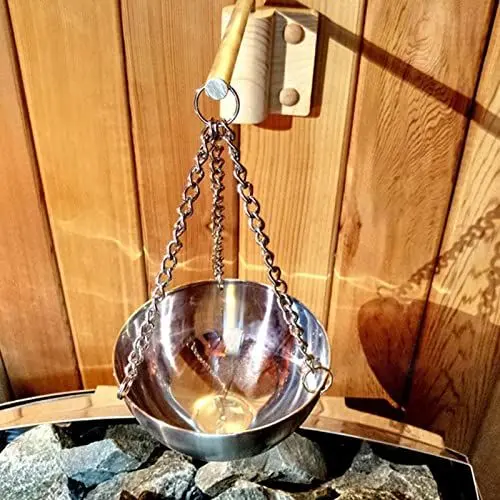 Produktbild: Edelstahl-Sauna-Aroma-Schüssel, Tasse, Schale mit ätherischen Ölen, Saunaraum-Zubehör für die Verwendung in der Traditionellen Sauna und in der Infrarot-Sauna