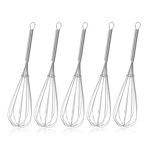 Produktbild: Edelstahl-Schneebesen, 5-teiliges Schneebesen-Set zum Kochen, professionelles Schneebesen-Werkzeug für die Küche, Ballonschneebesen zum Verquirlen, Mischen, Schlagen, Rühren