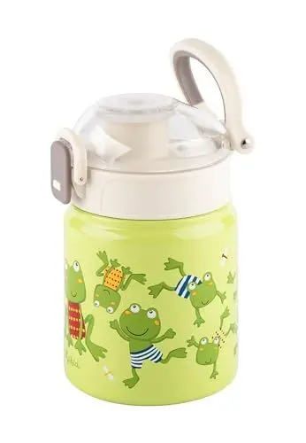 Produktbild: Edelstahl-Trinkflasche, 400ml Kindermotiv Frosch