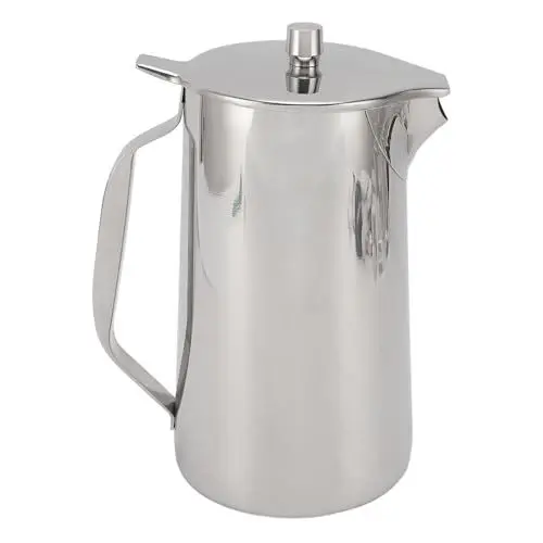 Produktbild: Edelstahl-Wasserkrug, Kaltwasserkrug, 1,8 L Großer Kaltwasserkessel mit Deckel, Verdickter Getränkekrug für Fruchtsaft, Tee