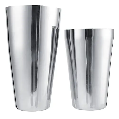 Produktbild: Kuuleyn Cocktail-Shaker-Set, Edelstahl-Mixer-Shaker, Edelstahl-Wein-Cocktail-Shaker-Set zum Mixen und Herstellen von Trinkbehältern, Barzubehör (800/600ML)