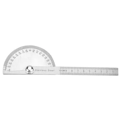 Produktbild: Edelstahl-Winkelmesser, Universal-Winkellineal, 0–180 Grad Winkelmesserarm, Messlineal, Drehwinkelsuchwerkzeug, Universal-Winkellineal für Maschinisten, Ingenieure, Karpfen