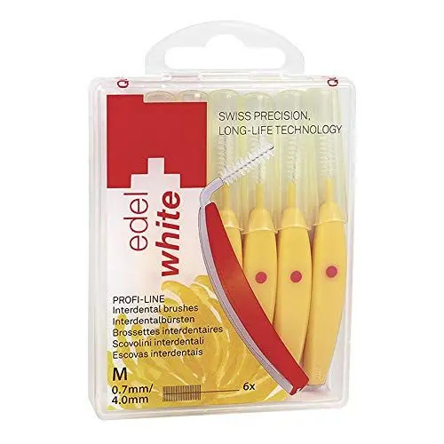 Produktbild: edel+white ID7 Interdentalbürsten M 0,7 mm I 6 x Zahnzwischenraumbürsten zur gründlichen und sanften Zahnreinigung besonders enger Zahnzwischenräume