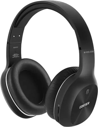 Produktbild: Edifier W800BT Plus Kabellose Over-Ear-Kopfhörer, Bluetooth-Headset mit CVC™ 8.0-Geräuschunterdrückung bei Anrufen, 55 Stunden Wiedergabezeit, integriertes Mikrofon, APP-Steuerung, Schwarz