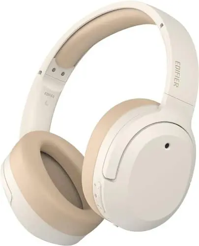Produktbild: Edifier W820NB Plus Hybrid Aktiver Geräuschunterdrückung Kopfhörer - LDAC Codec - Hi-Res Audio Wireless & Wired - Schnelllade - 49 Stunden Spielzeit - Over Ear Bluetooth V5.2 Kopfhörer - Weiß