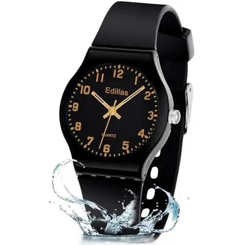 Produktbild: Edillas Kinderuhr Analoge Jungen Mädchen Armbanduhr wasserdichte Leicht zu Lesen Zeit Weicher Riemen Armbanduhren Geschenk für Kinder