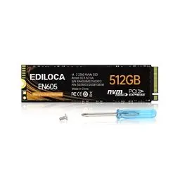 Produktbild: Ediloca 512GB NVMe1.3 PCIe Gen3x4 M.2 2280 SSD 3D NAND TLC Interne Solid State Drive (Lese-/Schreibgeschwindigkeit bis zu 2.150/1.300 MB/s) kompatibel mit Laptop und PC Desktop