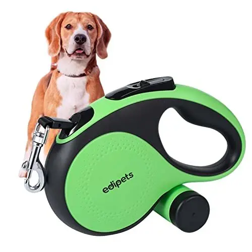 Produktbild: Edipets, Hundeleine, Ausziehbar und Einziehbar, 5 m, 8 m, Flexibel, für Training und Spaziergänge, für kleine, mittelgroße und große Hunde (Grün, 5 Meter)