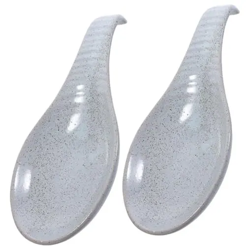 Produktbild: EdirFtra 2 Stück Küche Arbeitsplatte Keramik Löffelhalter, Keramik Löffel Halter, Kaffee Kochen Bauernhof, 22 * 9 cm