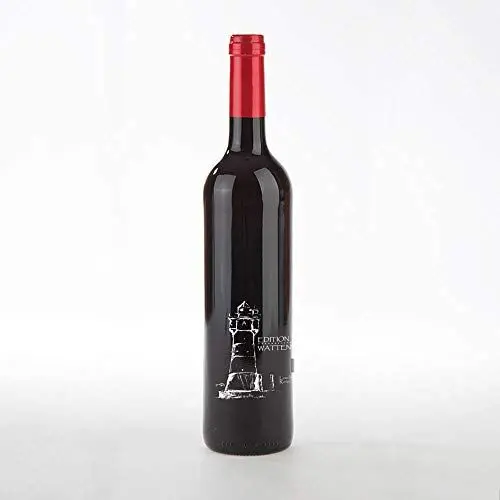 Produktbild: Edition Wattenmeer, Motiv: Leuchtturm Roter Sand, Garnacha aus Spanien in Gravur-Flasche, INKLUSIVE geschmackvoller Geschenkverpackung