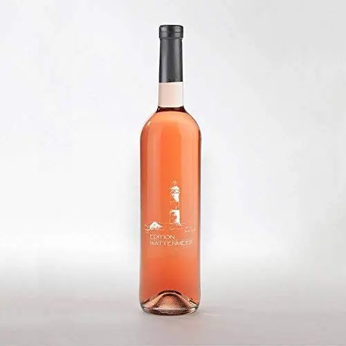 Produktbild: Edition Wattenmeer, Motiv: Leuchtturm Sylt, Rotling von der Mosel in Gravur-Flasche, Sommerwein