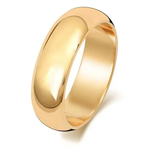 Produktbild: EDS Jewels 9 Karat (375) Gold 6mm D-Form Herren/Damen - Trauring/Ehering/Hochzeitsring TRS150699KYRSM