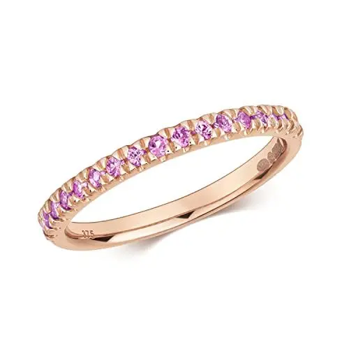 Produktbild: EDS Jewels Funkelndes Feuer 9 Karat (375) Rotgold Damen - Ring mit rosa Saphir TRS32380RSP