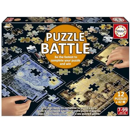Produktbild: Educa - Puzzle-Kampfkunst. Eine authentische Schlacht der Stücke | Seien Sie der Erste, der Ihr Puzzle vervollständigt, um der Gewinner zu Werden. Ab 7 Jahren (20122)