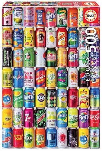 Produktbild: Educa - Puzzle 500 Teile für Erwachsene | Getränkedosen, 500 Teile Puzzle für Erwachsene und Kinder ab 11 Jahren, Limonade, Design, Mehrfarbig (18447)