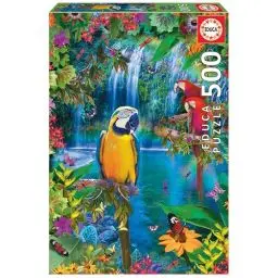 Produktbild: Educa - Puzzle 500 Teile für Erwachsene | Vögel in den Tropen, 500 Teile Puzzle für Erwachsene und Kinder ab 11 Jahren, Regenwald, Papagei (15512)