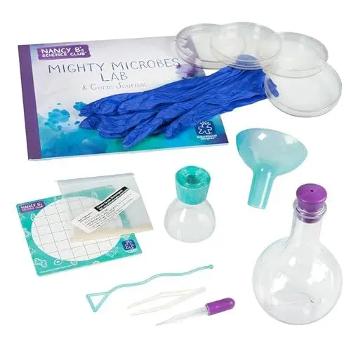 Produktbild: Educational Insights Learning Resources Nancy B's Science Club Starke Mikroben – Labor und Keime-Journal: Wissenschaftsset, Mikrobiologie, Experimentieren, Labortechniken für Kinder ab 8 Jahren