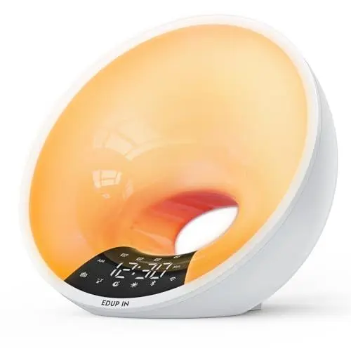 Produktbild: EDUP IN Bluetooth-Lautsprecher mit Licht, Bluetooth-Lautsprecher mit RGB-Farbwechsel Atmosphäre Lampe, Bluetooth-Lautsprecher 5.3, Touch dimmbar Nachttischlampe