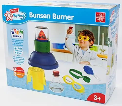 Produktbild: EDU-TOYS Mein erster Bunsenbrenner –Experimentierkasten für Kleinkinder mit bebildertem Handbuch in Deutscher Sprache für kleine Wissenschaftler