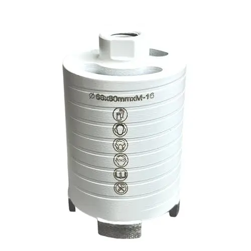 Produktbild: EDW Diamant - Dosensenker Ø 68 mm Aufnahme M 16, Deckelschlitz 80mm Nutzlänge für sehr harte und hochverdichtete Materialien Quadrosteine