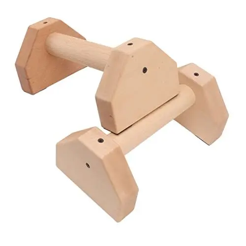 Produktbild: Liegestützgriffe aus Holz, Rutschfester Griff, Liegestützstange aus Holz, 2 Stück, Starke Tragfähigkeit, Weit Verbreitet mit Silikonpads für (30 cm)