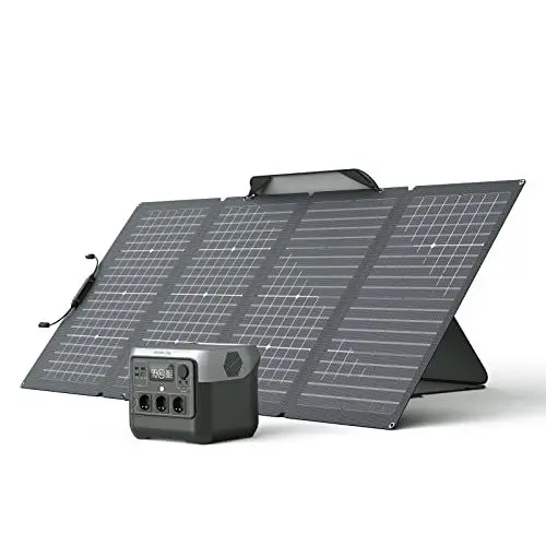 Produktbild: EF ECOFLOW RIVER 2 Pro Powerstation, 768Wh LiFePO4 Batterie Solar generator mit 220W Solarpanel, 3x 300W AC-Steckdosen (Spitze 1600W), Kleine Verpackungsmängel, Produkt unbenutzt(Generalüberholt)