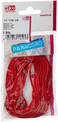 Produktbild: Efco Paracord Seil, Polyester Blend, rot, 2 mm x 4 m
