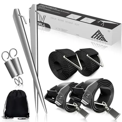 Produktbild: EFEALL Sturmband Markise Set Thule Omnistor wohnmobilausstattung Sturmband Vorzelt Vorzelt Wohnwagen hold down Side Strap kit mit Sturmleine Wohnmobil Zubehör mit Camping Sturmbänder EF-CZZJ-FBA1
