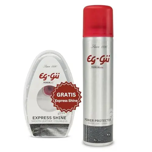 Produktbild: eg-gü Power Protector Imprägnierspray Bundle mit Express Shine - Hochwirksamer Schutz und Glanz für Schuhe, Textilien & Leder (2er Set)