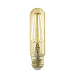 Produktbild: EGLO E27 LED Lampe Retro dimmbar, Golden Vintage Deko Glühbirne in Stabform, 4 Watt (entspricht 28 Watt), 300 Lumen, Leuchtmittel Röhre warmweiß, 1700 K, Edison Birne T32, Ø 3,2 cm