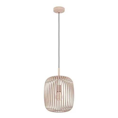 Produktbild: EGLO Hängelampe Romazzina, Esstisch Pendelleuchte 1-flammig, Esszimmerlampe aus Metall in Sandfarben, Hängeleuchte mit E27 Fassung