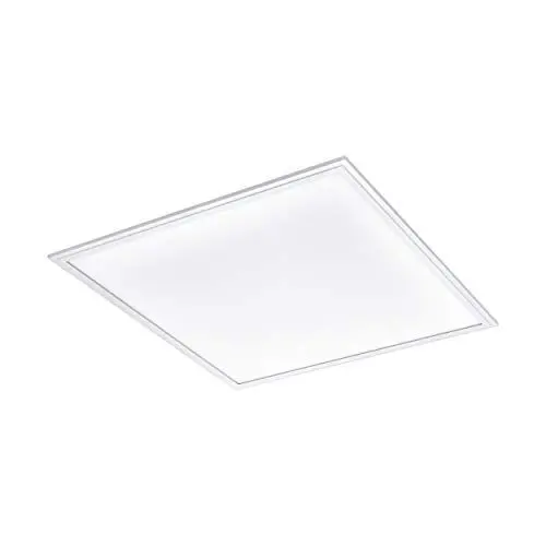 Produktbild: EGLO LED Deckenleuchte Salobrena 1, 1 flammige Deckenlampe, Wohnzimmerlampe, Küchenlampe aus Aluminium, Kunststoff, Bürolampe in Weiß, Flurlampe Decke, L x B 59,5 cm