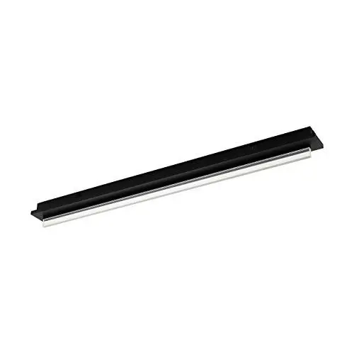 Produktbild: EGLO LED Deckenleuchte Spadafora, 1 flammige Deckenlampe dimmbar, Wohnzimmerlampe, Minimalismus, Küchenlampe aus Aluminium und Kunststoff, Bürolampe in Schwarz, Weiß, Klar, Flurlampe Decke