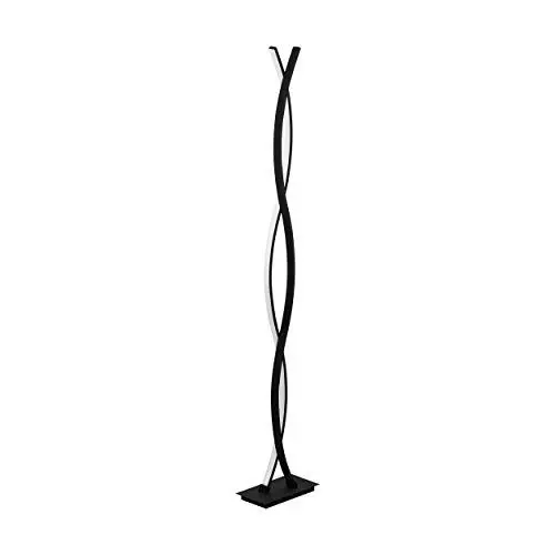 Produktbild: EGLO LED Stehlampe Lasana 3, 2 flammige Stehleuchte Modern, Standleuchte aus Stahl, Aluminium und Kunststoff, Wohnzimmerlampe in Schwarz, Weiß, Lampe mit Tritt-Schalter, warmweiß