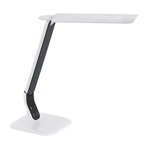 Produktbild: EGLO LED Tischlampe Sellano, 1 flammige Tischleuchte mit Touch, Farbtemperaturwechsel (warm, neutral, kalt), dimmbar, Schreibtischlampe aus hochwertigem Kunststoff, Stahl, Bürolampe in Weiß, Schwarz