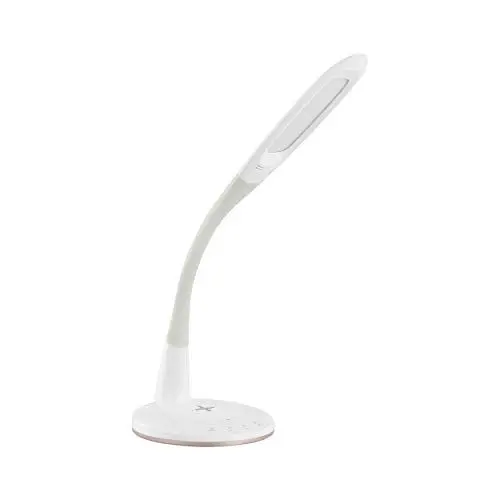 Produktbild: EGLO LED Tischlampe Trunca, 1 flammige Tischleuchte, Schreibtischlampe aus Kunststoff, Farbe: Weiß, inkl. QI-Charger, dimmbar und Weißtöne per Touch einstellbar