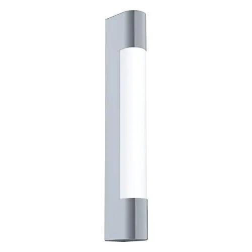 Produktbild: EGLO LED Wandlampe Tragacete, 1 flammige Wandleuchte, LED Spiegelleuchte aus Edelstahl und Kunststoff, Badezimmer Lampe in Chrom, Weiß, LED Feuchtraumleuchte, IP 44, L: 35 cm