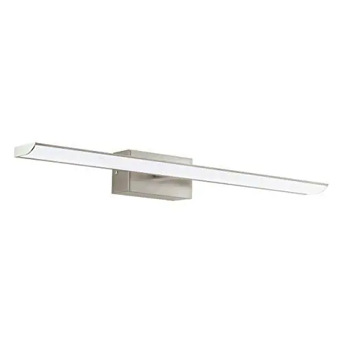 Produktbild: EGLO LED Spiegelleuchte Tabiano, Lampe Spiegel Badezimmer, Stahl in nickel-matt, Kunststoff in weiss neutralweiß